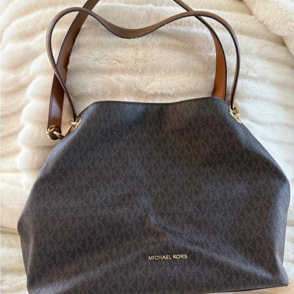 Michael Kors Dark Brown Signature Shoulder Bag